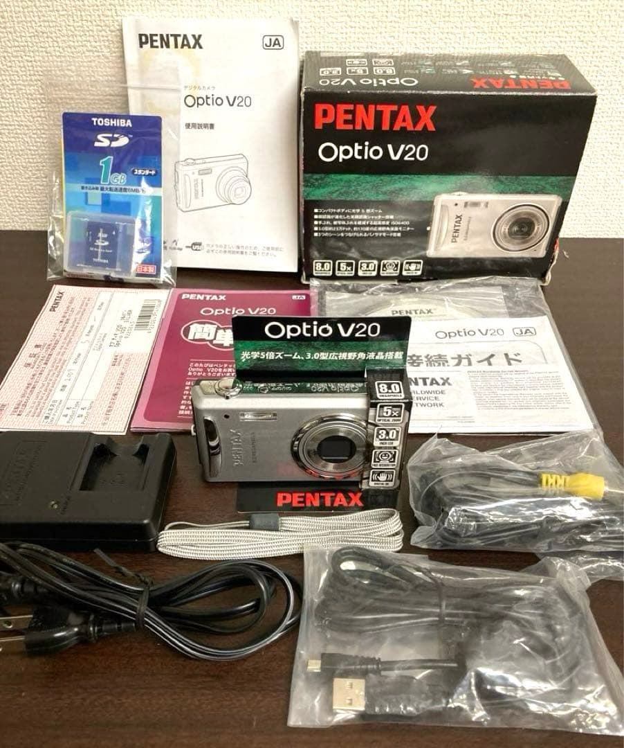 PENTAX Optio V20 コンパクトデジタルカメラ　コンデジ　箱付き