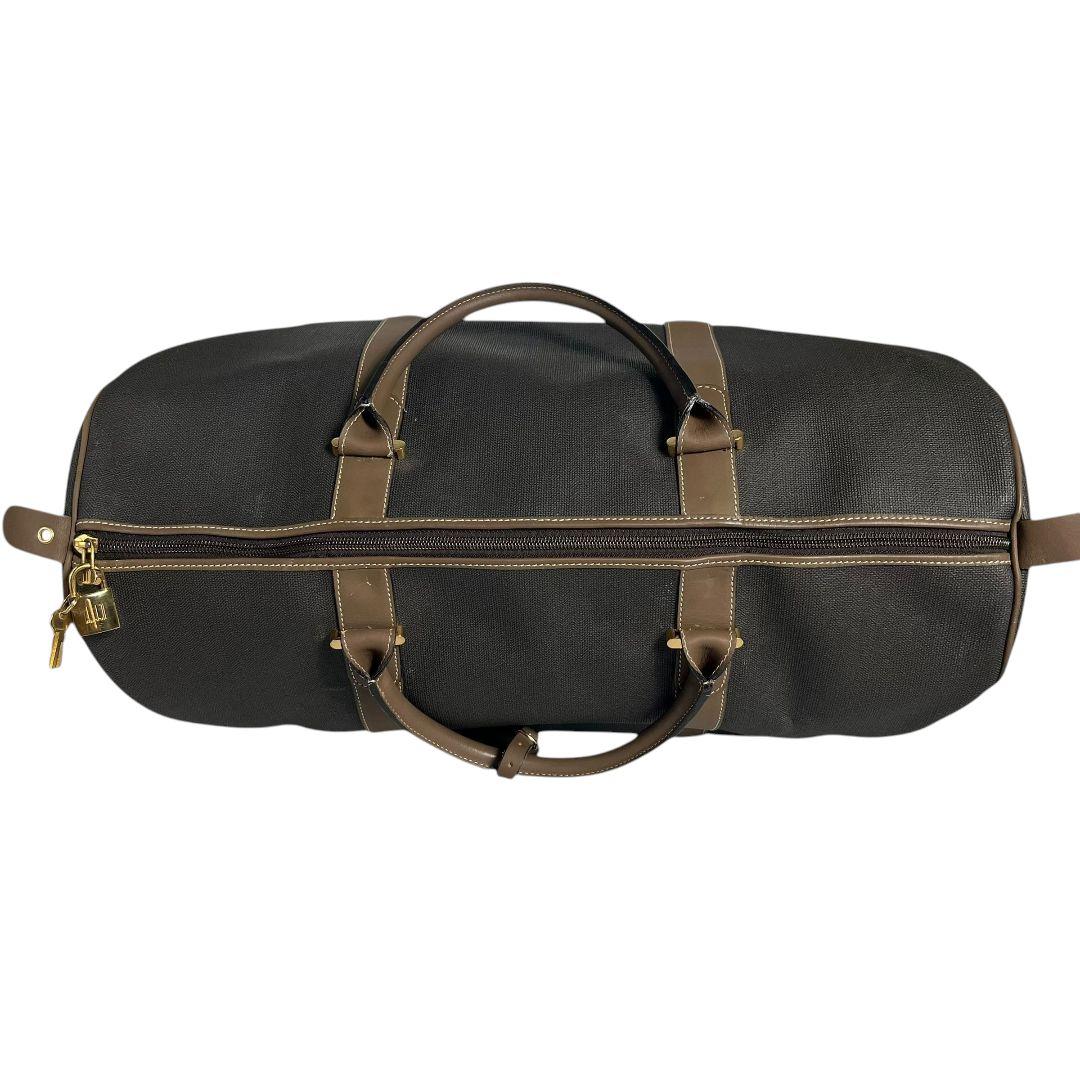 美品　ダンヒル　大容量　ボストンバッグ　旅行バッグ　PVC　レザー　腕掛　南京錠