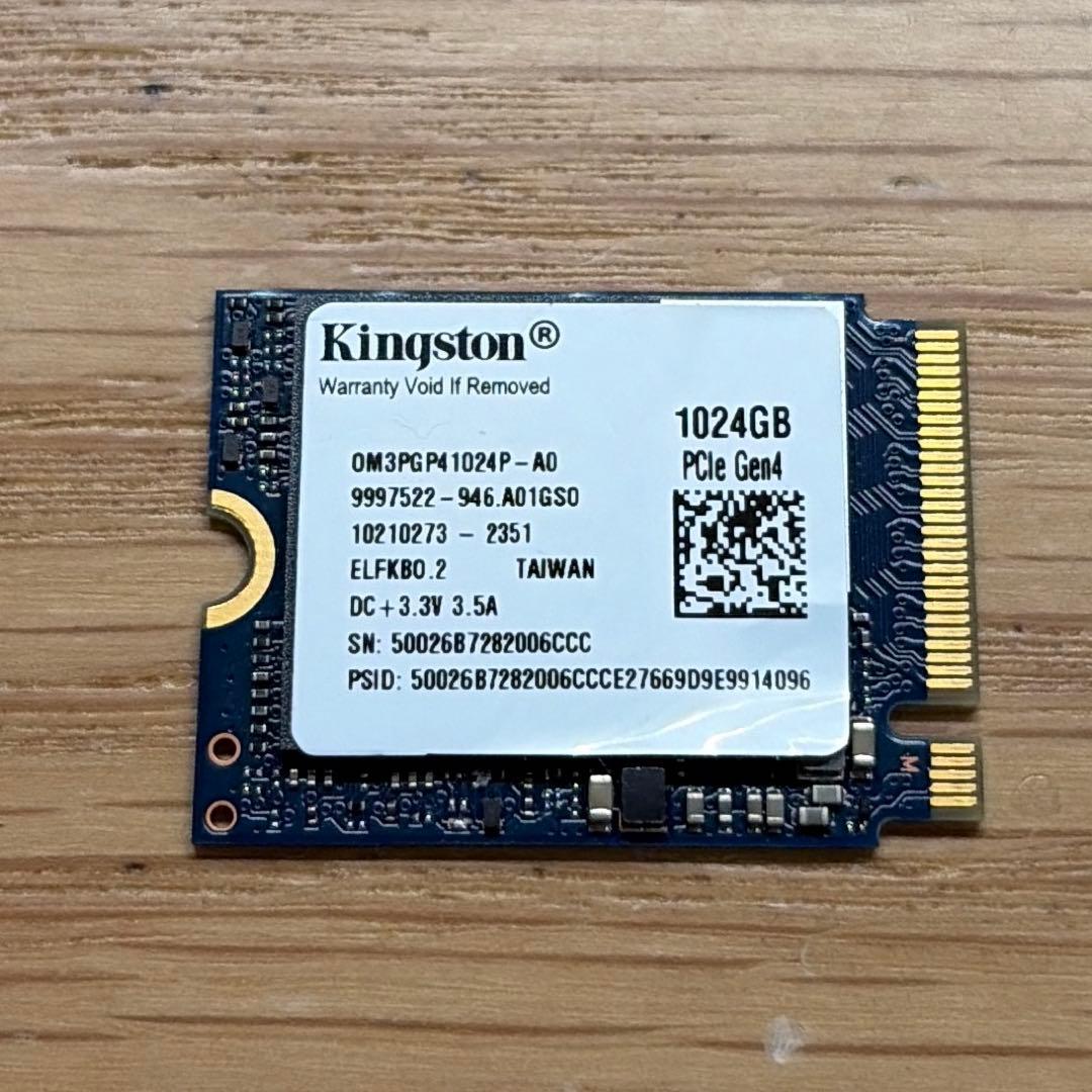 内蔵型SSD Kingston OM3PGP1024P-A0 1024GB SSD 2230