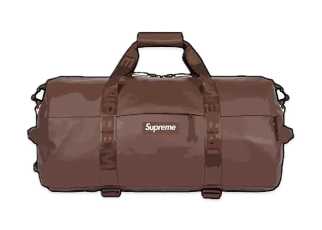 バッグ Supreme Leather Duffle Bag Brown 24FW