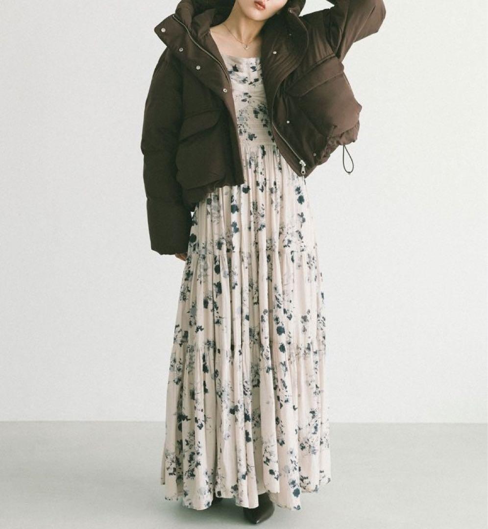 COCODEALシャーリングティアードワンピース