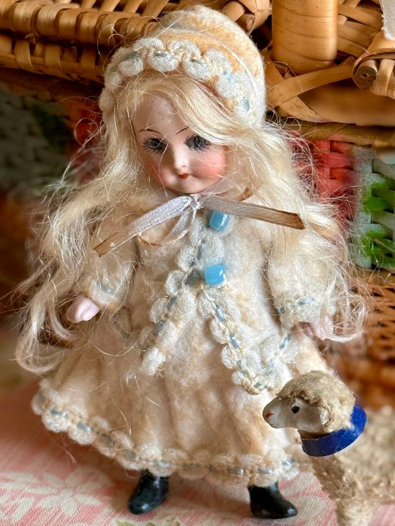 アンティーク　ミニョネット　ドール　オールビスク