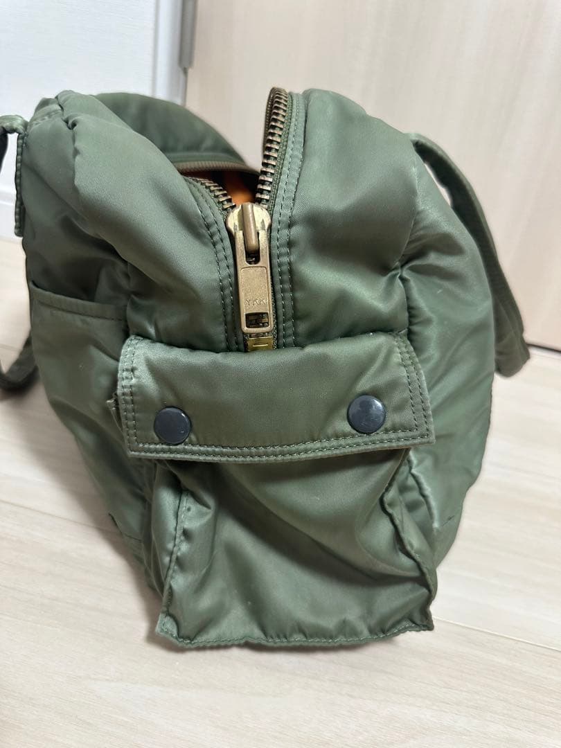 PORTERタンカー ボストンバッグ ハンドバッグ ナイロン オリーブグリーン