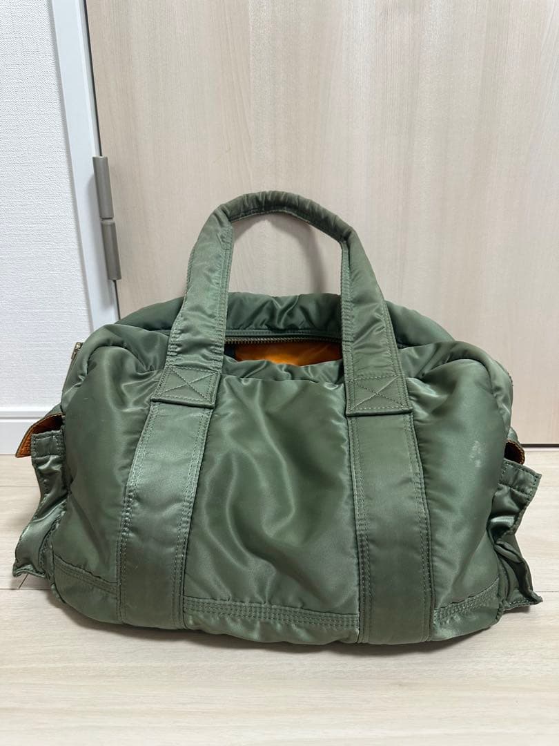 PORTERタンカー ボストンバッグ ハンドバッグ ナイロン オリーブグリーン