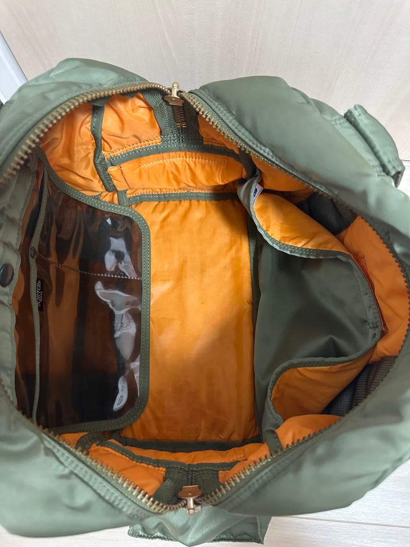 PORTERタンカー ボストンバッグ ハンドバッグ ナイロン オリーブグリーン