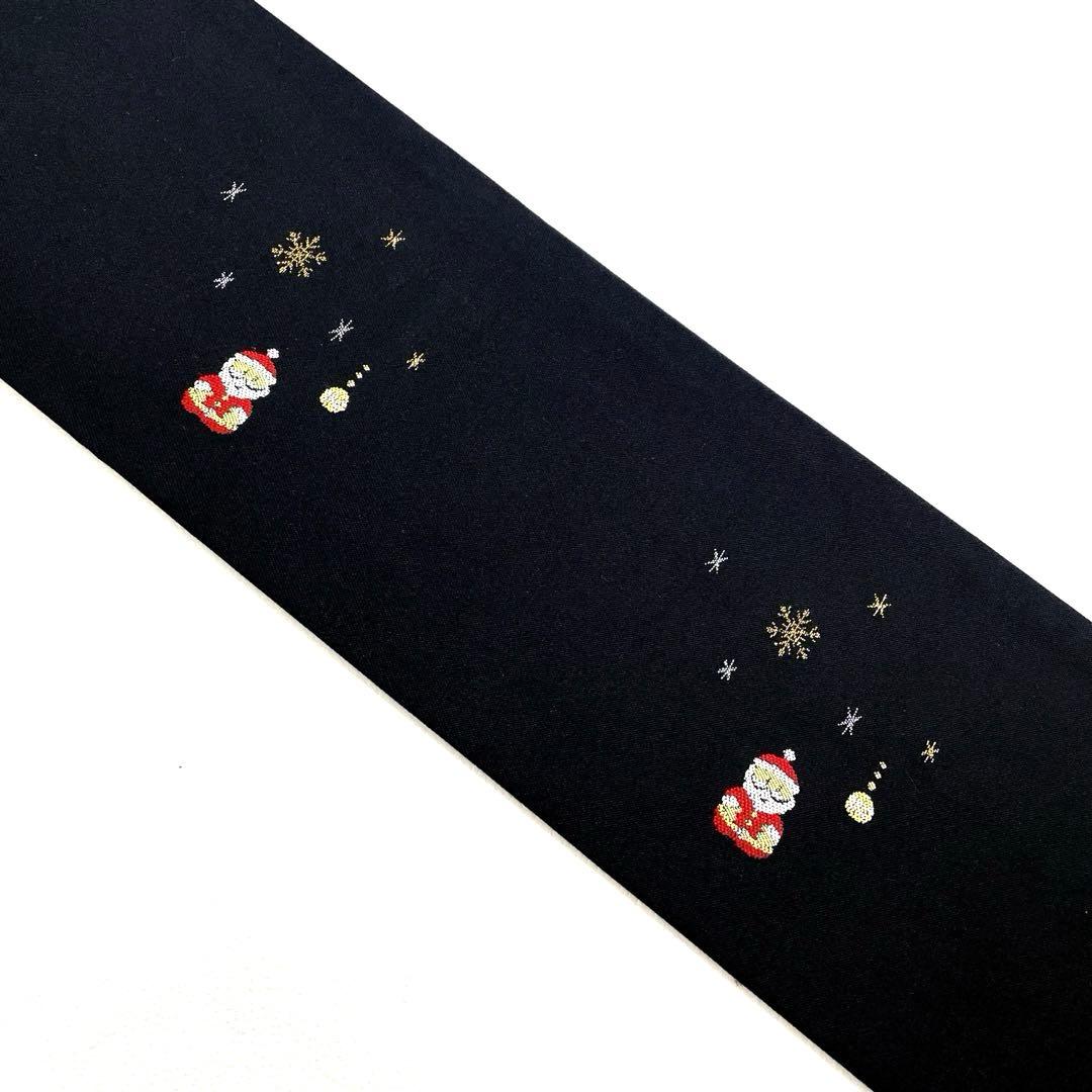 専用帯4735 ●大光株式会社謹製 名古屋仕立て 名古屋帯サンタクロース雪だるま