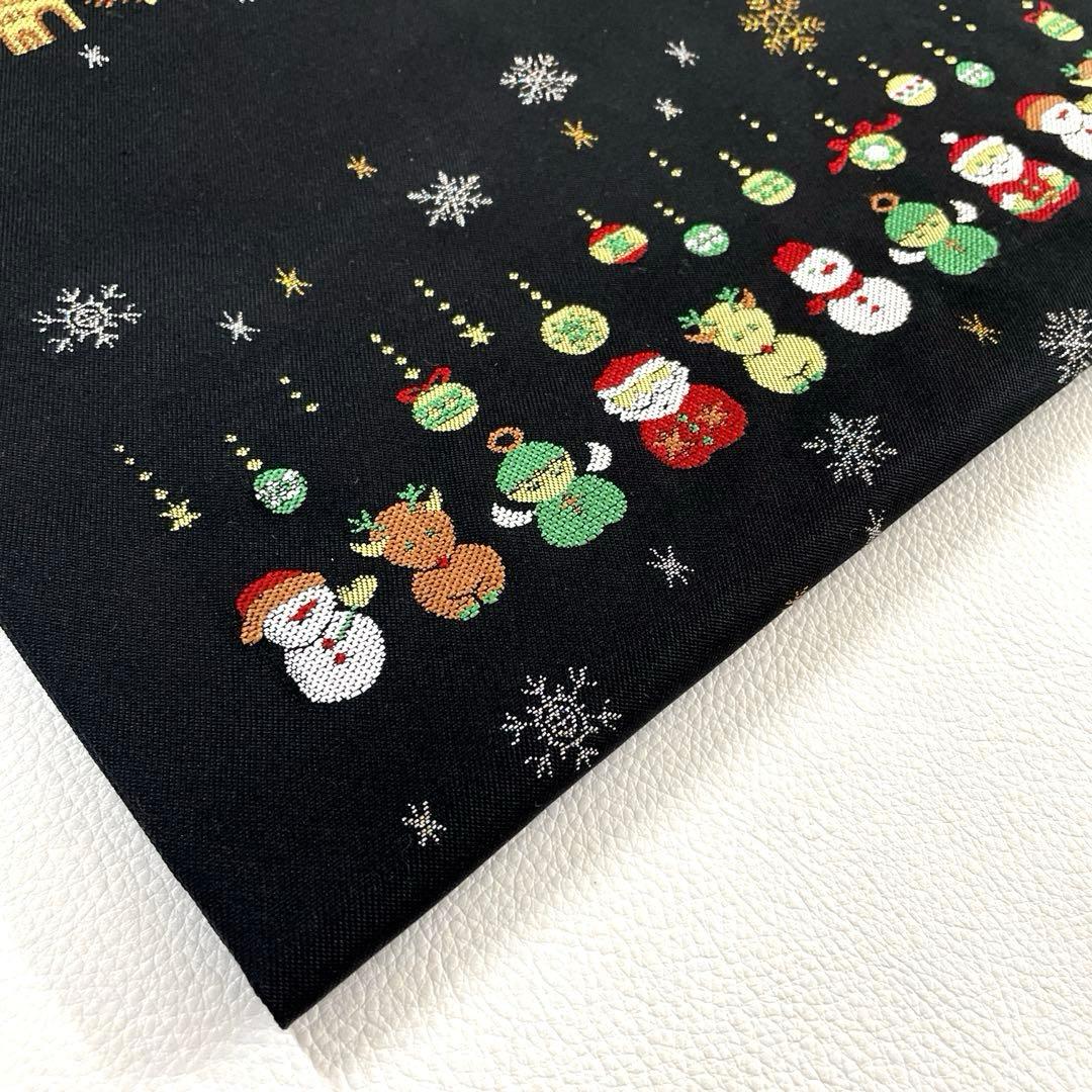 専用帯4735 ●大光株式会社謹製 名古屋仕立て 名古屋帯サンタクロース雪だるま