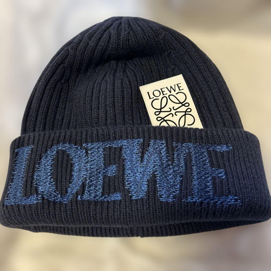LOEWE ビーニーウールニット帽
