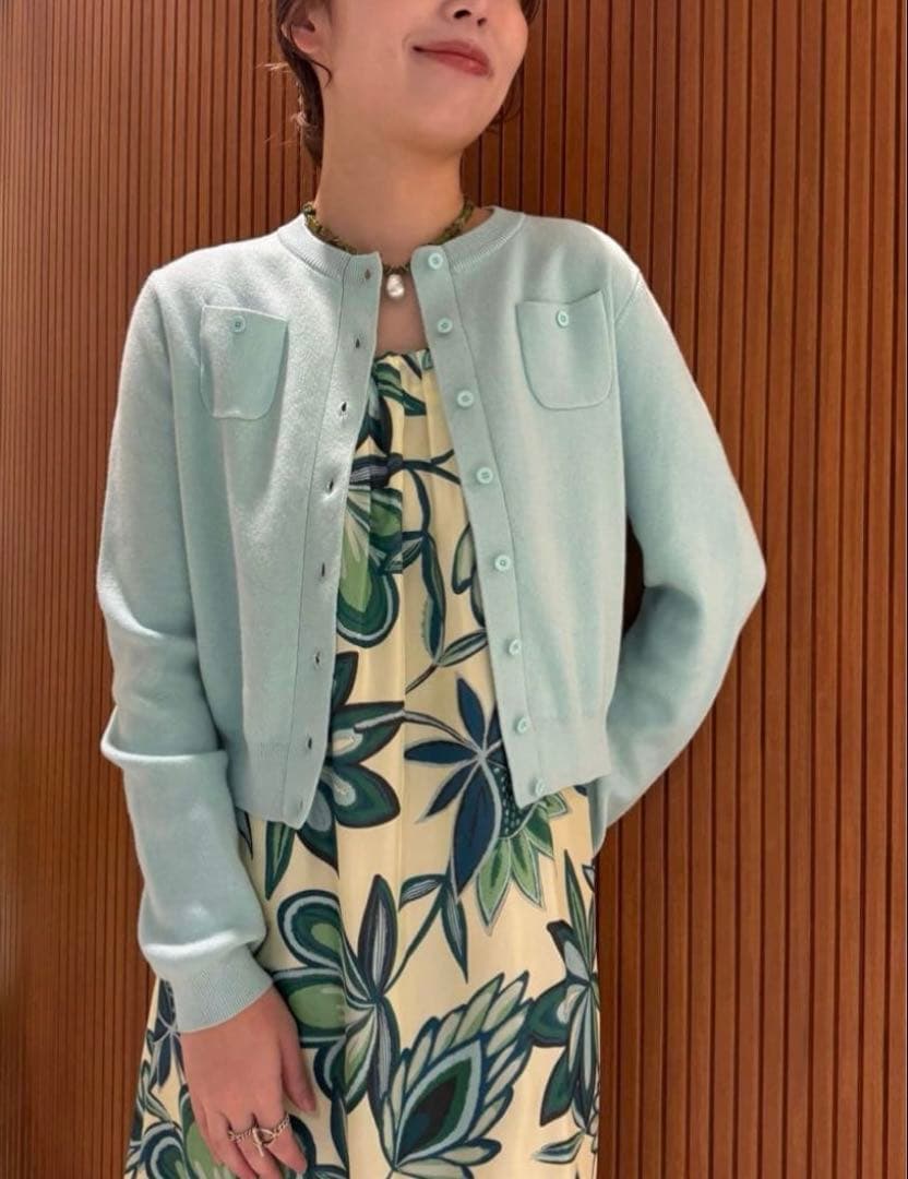 【美品】CABaNカーディガン　サックスブルー