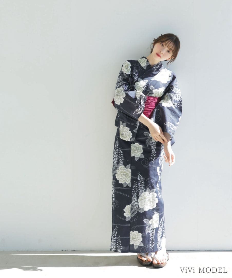 Dita 二部式浴衣2点セット 凪の藤ながれ　M 着付け本無し