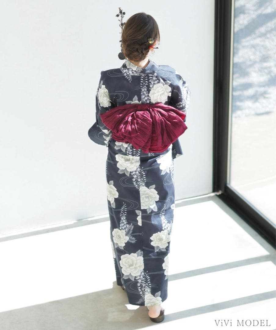 Dita 二部式浴衣2点セット 凪の藤ながれ　M 着付け本無し