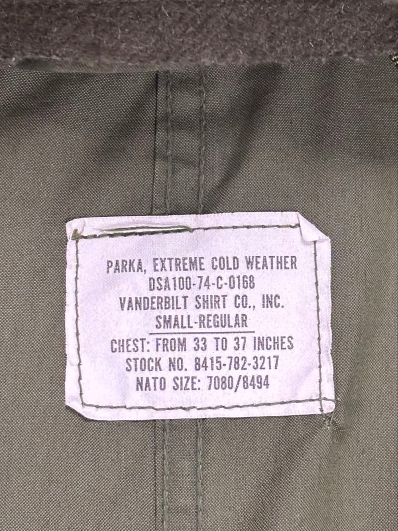美品　m65 フィッシュテールパーカー　米軍　実物 sサイズ　フルセット