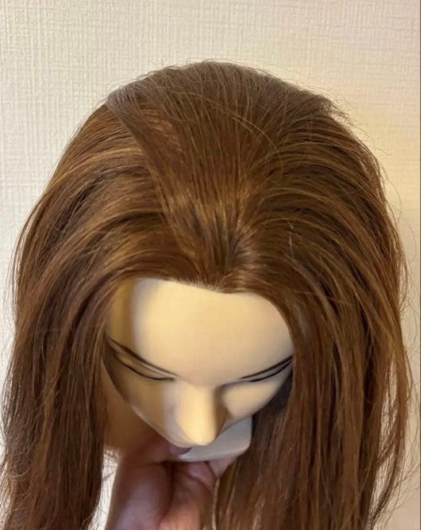 ブラウンロング　ウィッグ　　中古美品