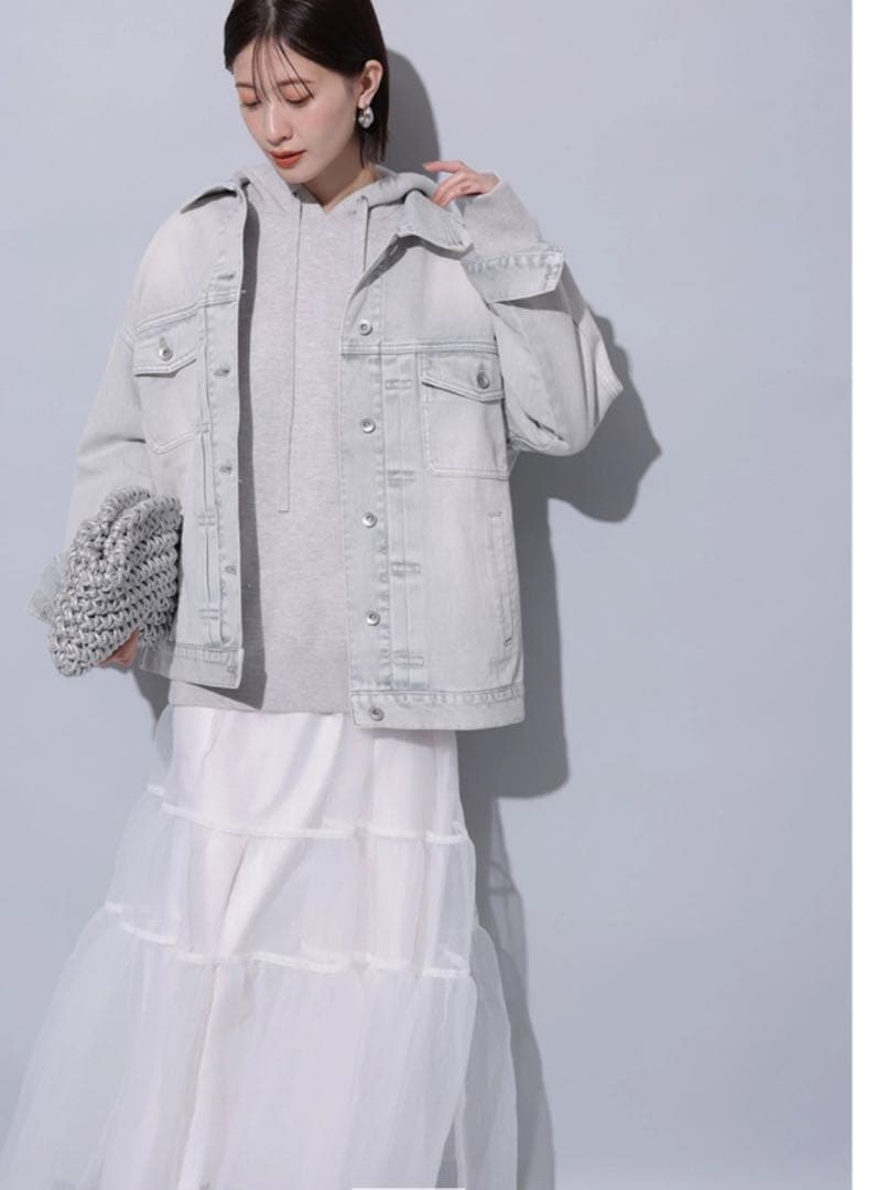 アルページュストーリー　BIG Gジャン　ライトグレー　Mサイズ　新品タグ付き