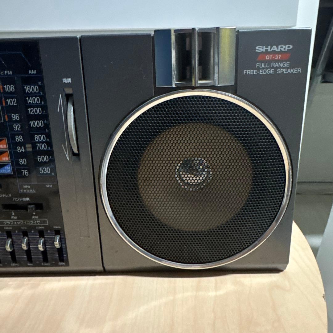 SHARP QT-37Gシャープ ラジカセ　昭和レトロ　おしゃれ　ヴィンテージ