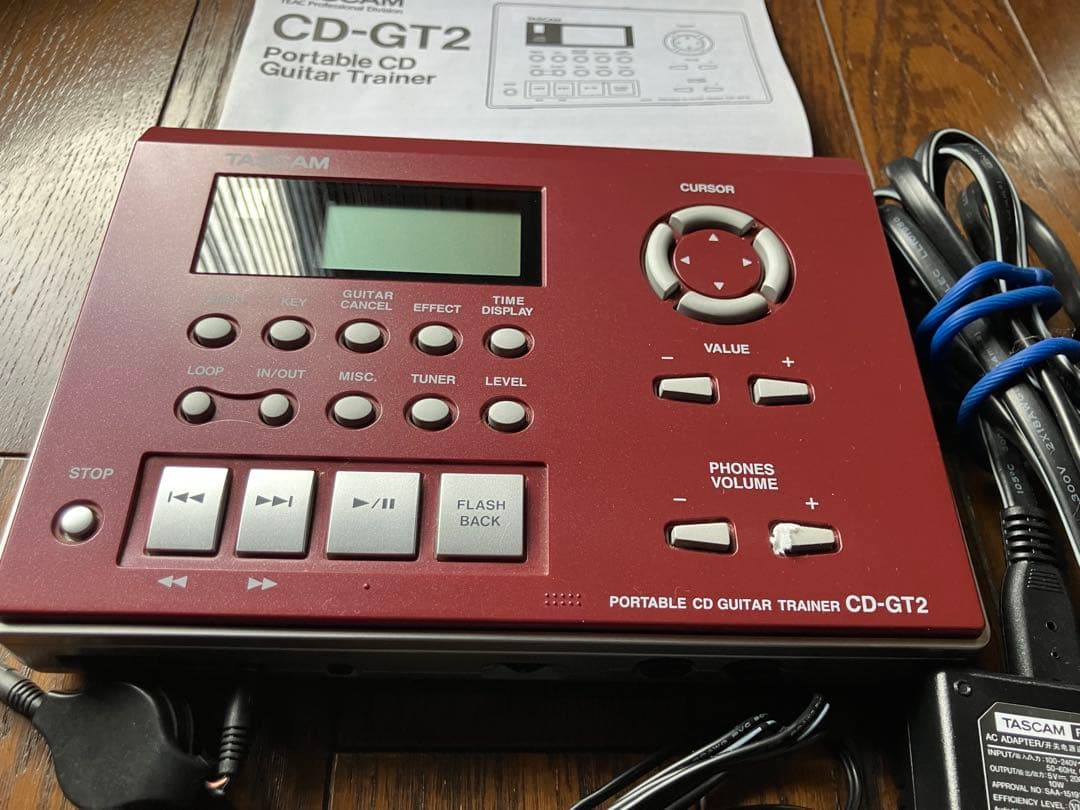TASCAM CD-GT2 ポータブルギタートレーナー　アダプター付