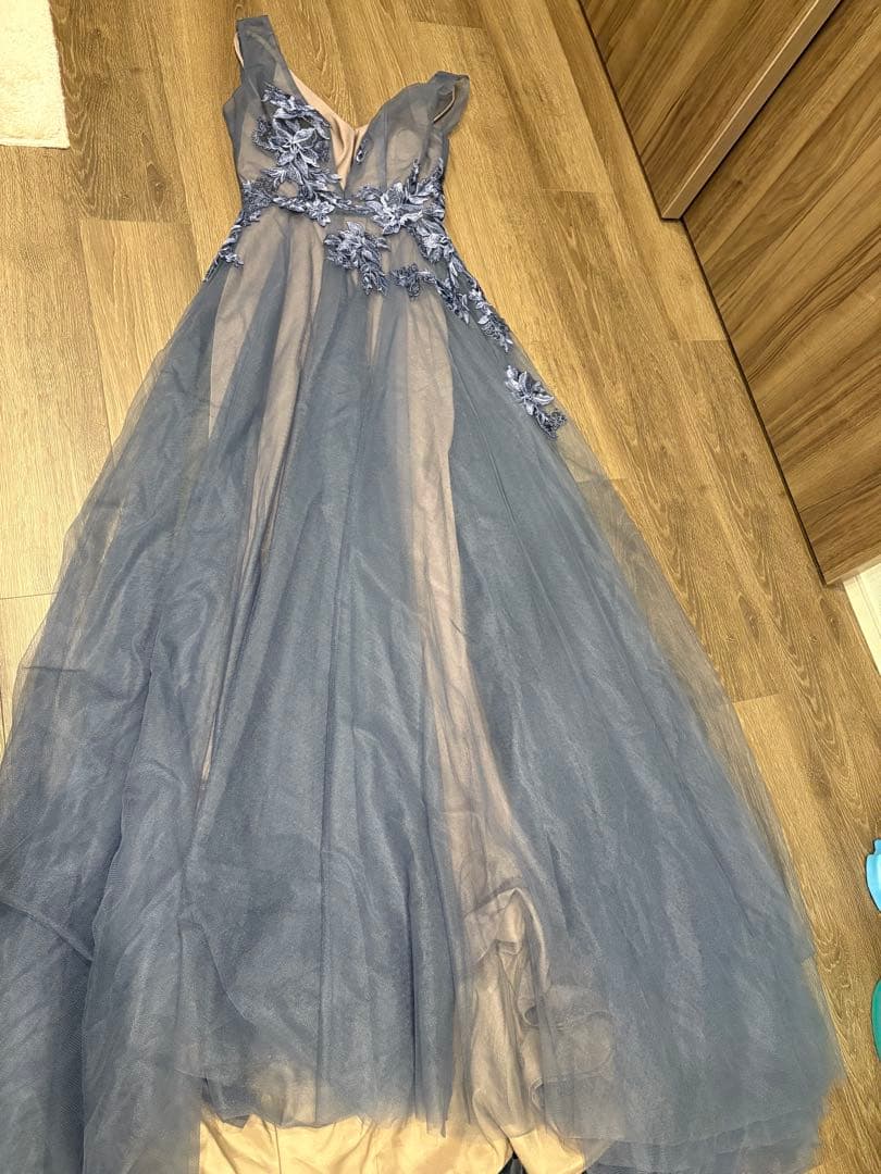 2way 刺繡 ノースリーブ レイヤードドレス（W312） ドレスカバー付き