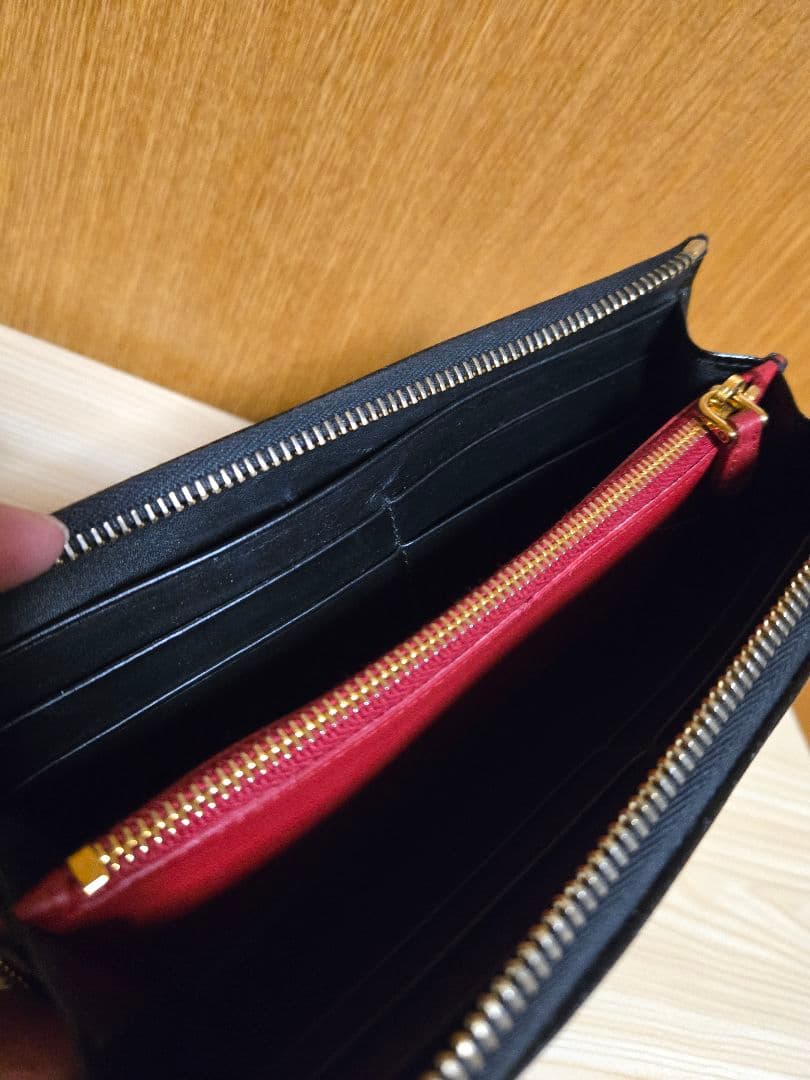 正規品 PRADA プラダ サフィアーノ L字 ファスナー 長財布