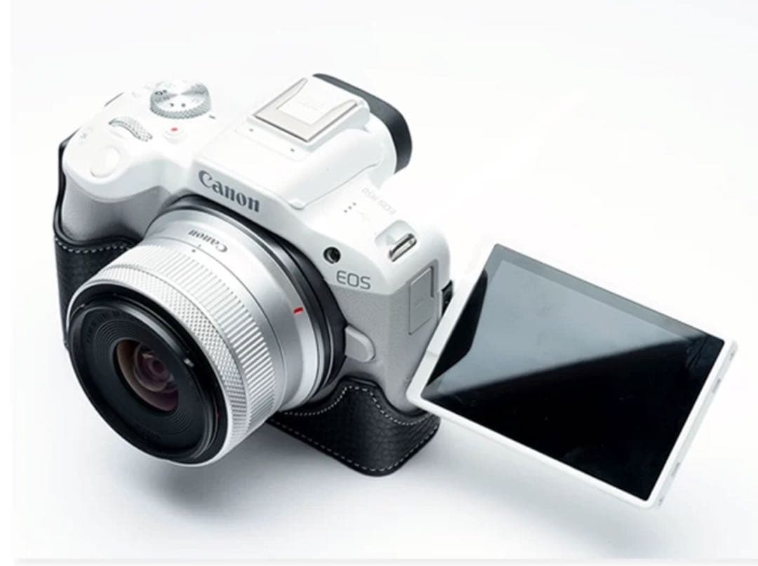 本革 新品 Canon キャノン EOS R50用 本革カメラケース ブラック