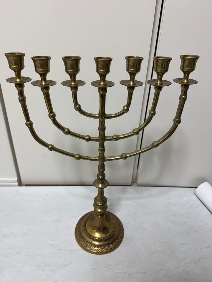 【yamamoto】真鍮製 メノラー（イスラエル ユダヤ教の祭具）