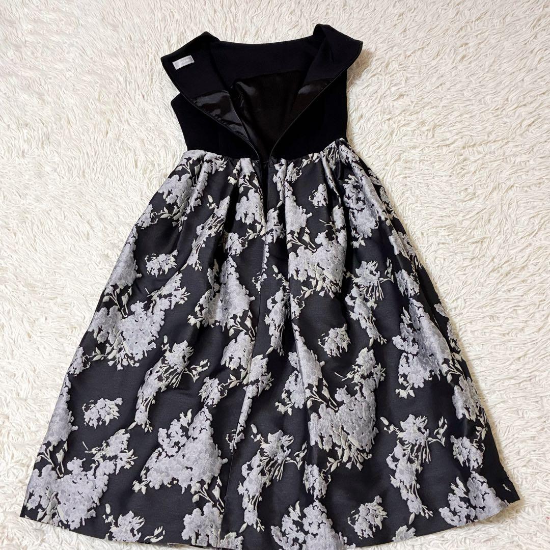 【美品】✨CELFORD ジャガードドッキングワンピース 38ブラック 完売