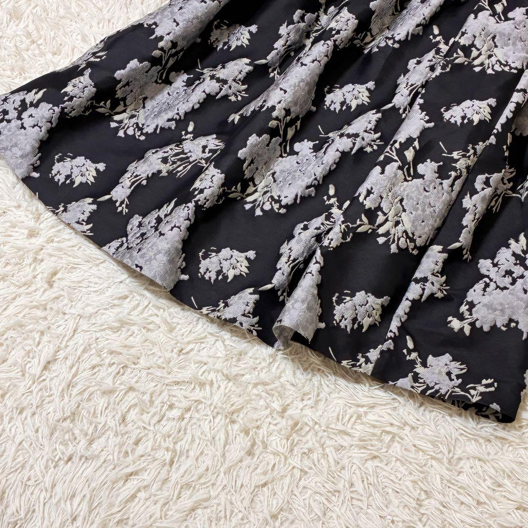 【美品】✨CELFORD ジャガードドッキングワンピース 38ブラック 完売