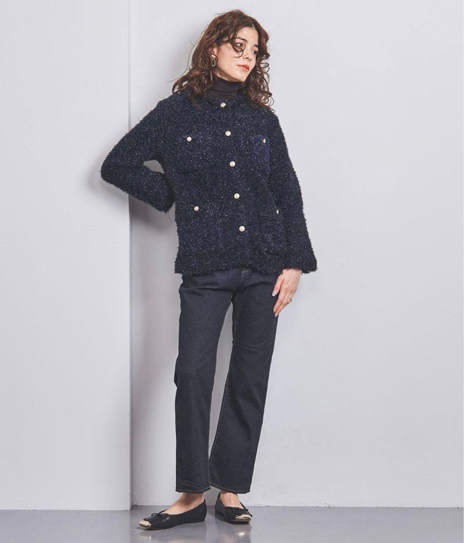 UNITED ARROWS ツイード　メタルボタン　カーディガン