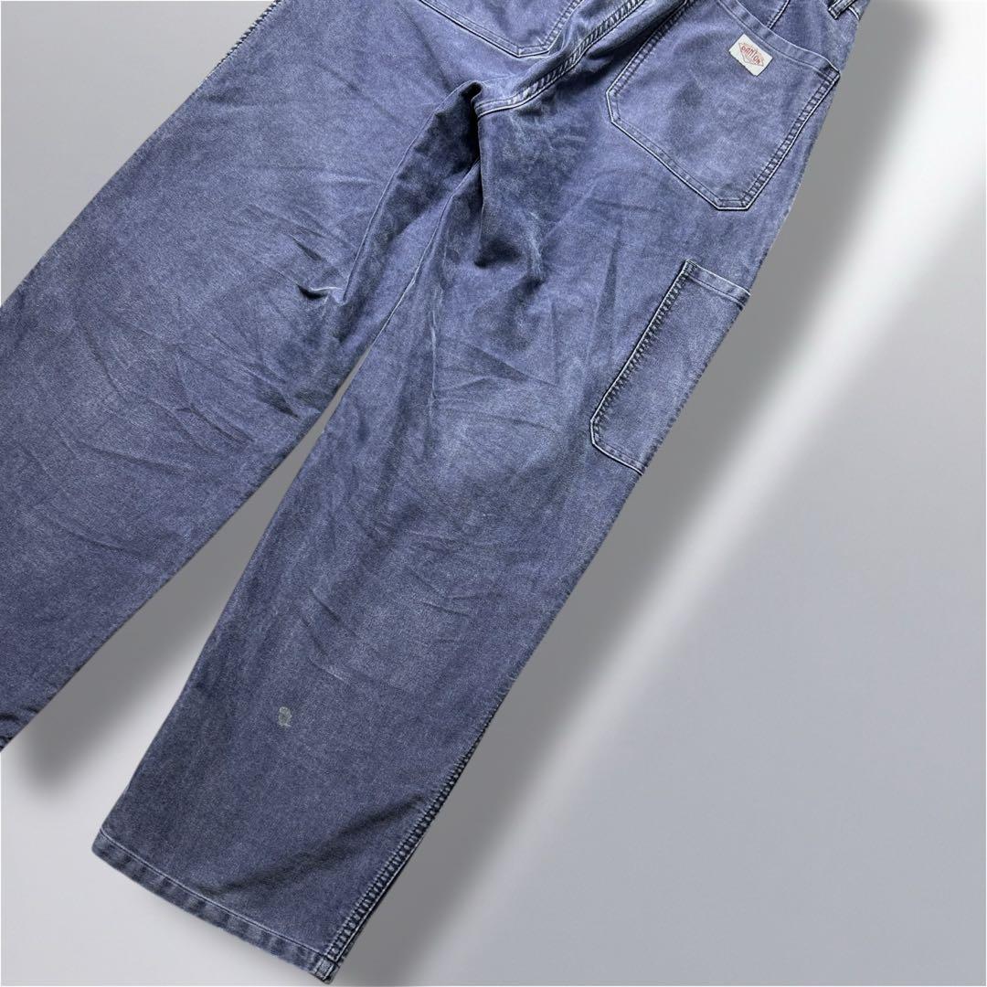 DANTON モールスキン ワークパンツ フランス製　38 ナス紺　経年変化