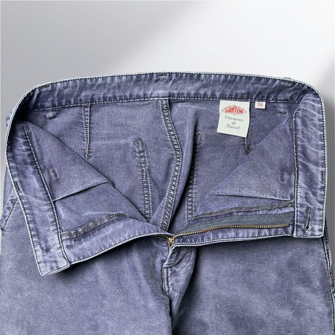 DANTON モールスキン ワークパンツ フランス製　38 ナス紺　経年変化