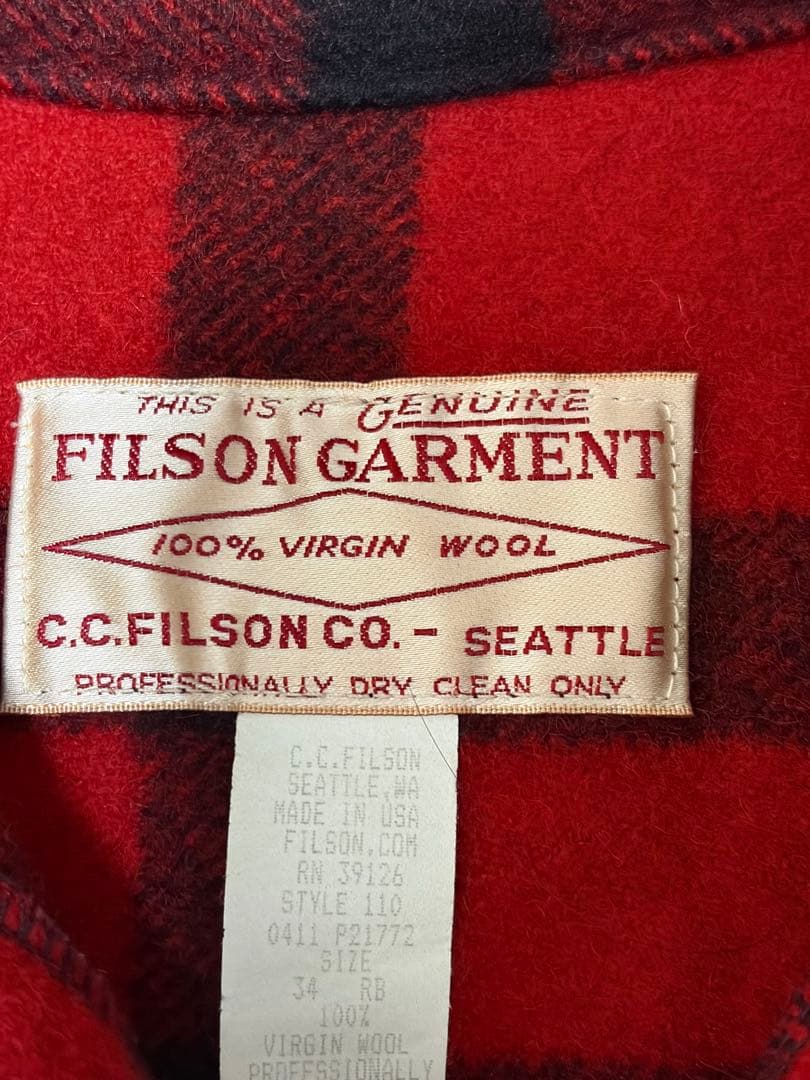 フィルソンのシングルマッキーノクルーザージャケット　ハンティングウールジャケット