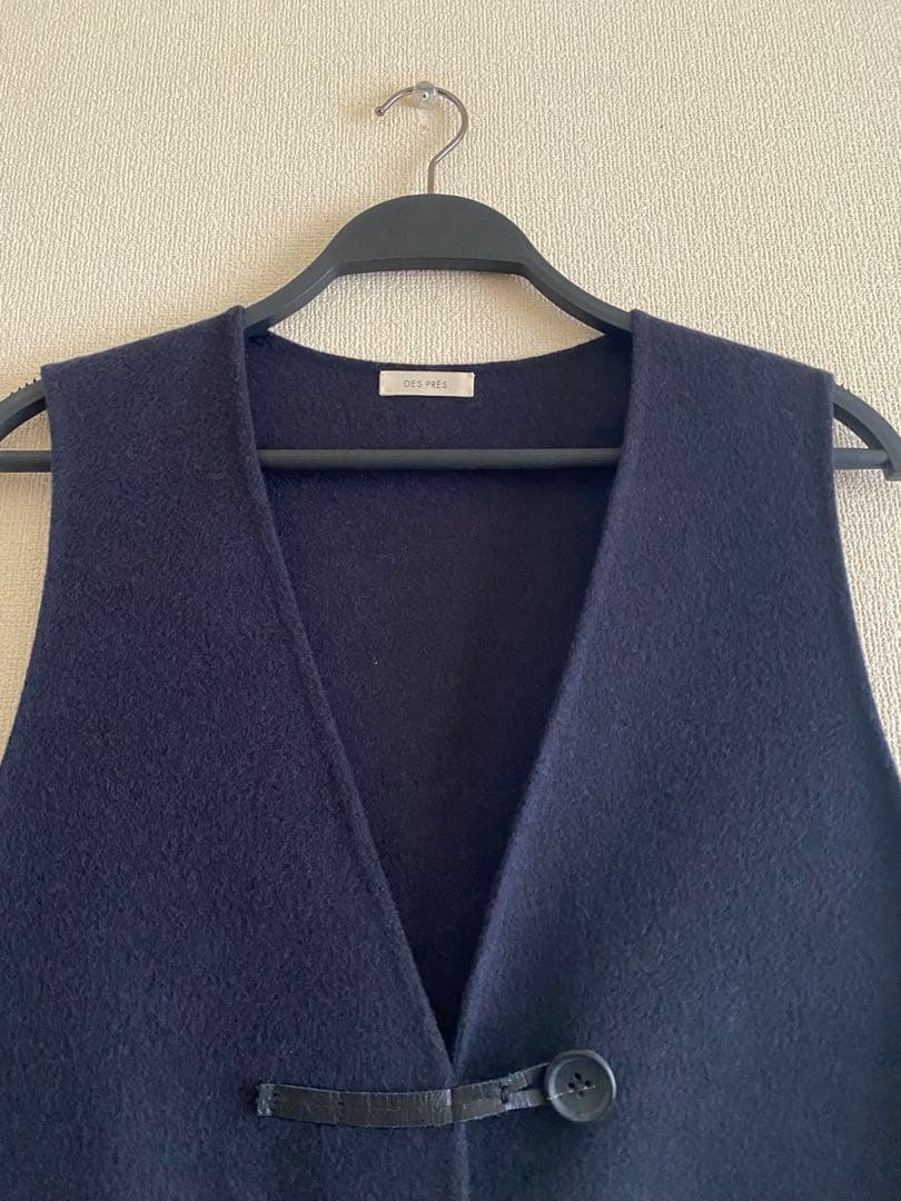 デプレ ライトダブルフェイスシャギー ノーカラージレ