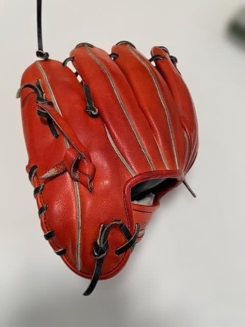 赤 レザー 硬式野球グローブハイゴールド 内野手用