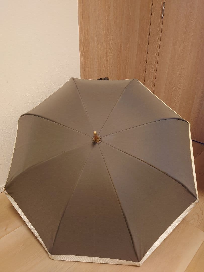 untule 日傘 長傘M バイカラー　ダークグレー/アイボリー