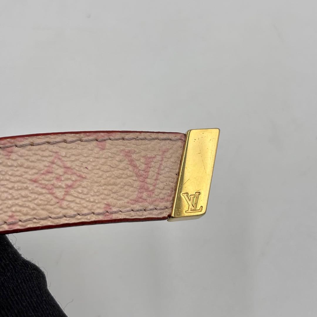 ルイヴィトン モノグラム サンチュール　レザーベルト M9273 ピンク系
