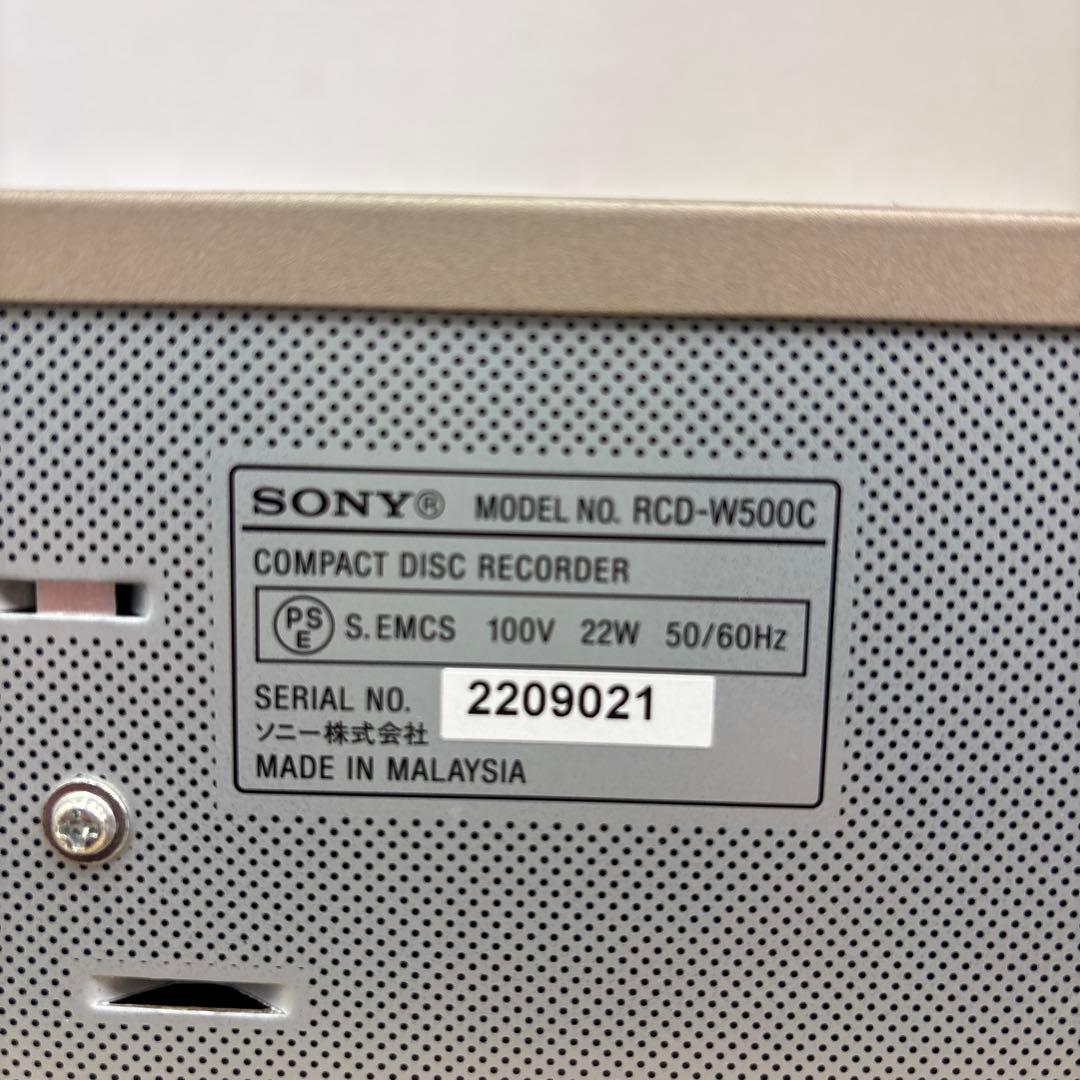 ソニー SONY コンパクトディスクレコーダー RCD-w500C