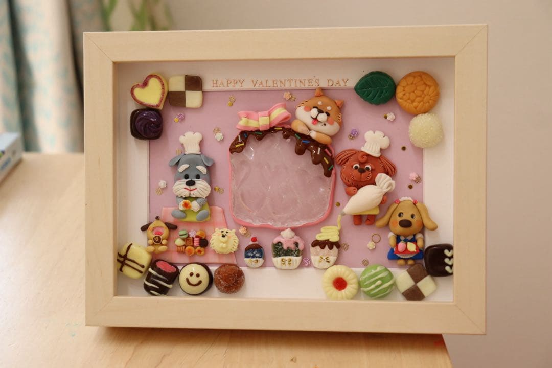 【美味しくつくるだわん】　レア　シーグラスアート　バレンタイン