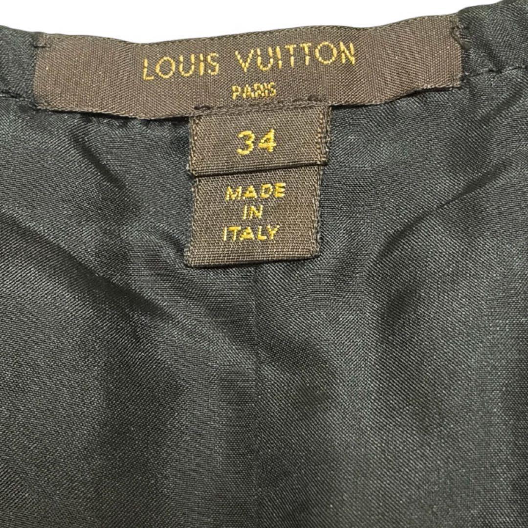 LOUIS VUITTON ツイード ジップアップ ミニスカート 34 美品
