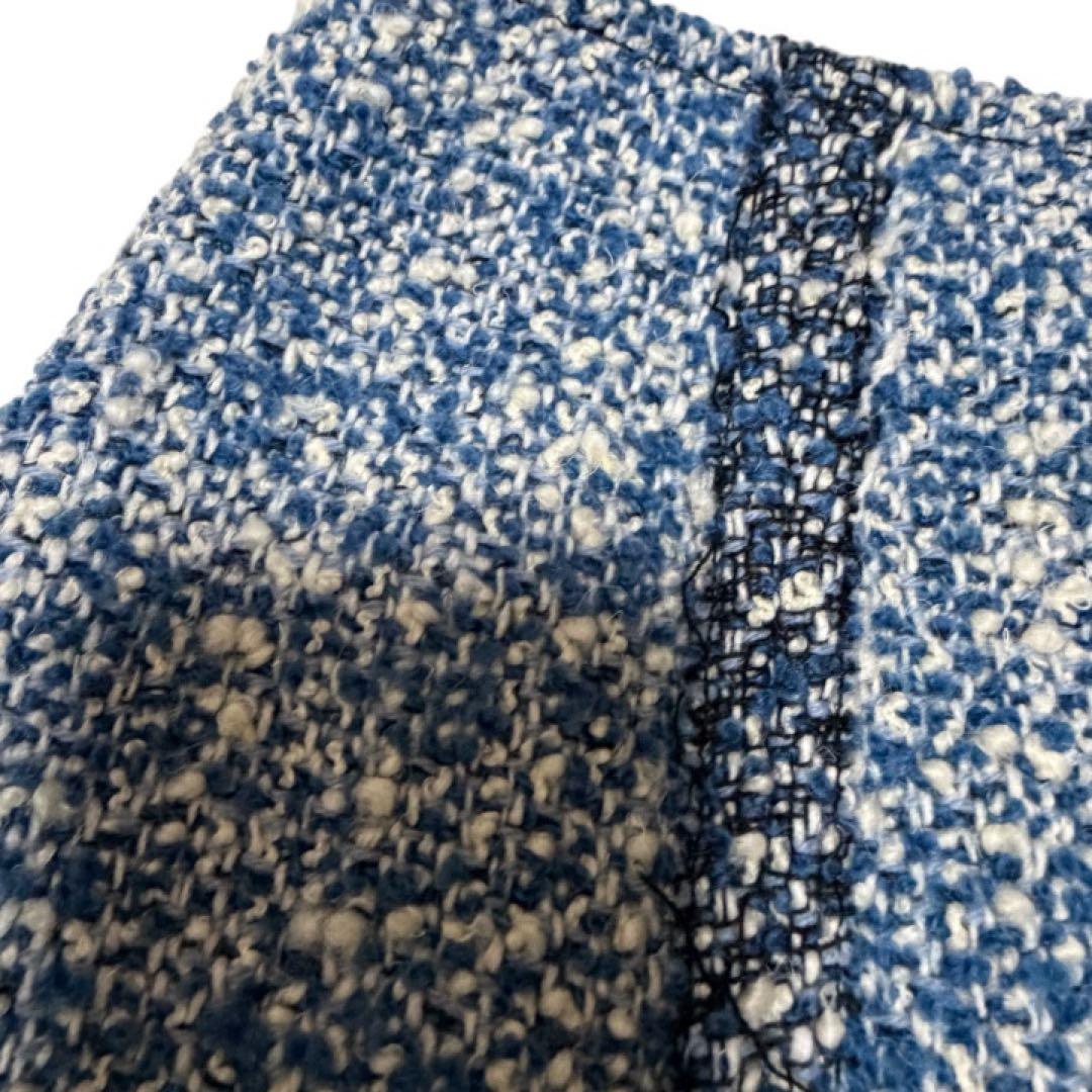 LOUIS VUITTON ツイード ジップアップ ミニスカート 34 美品