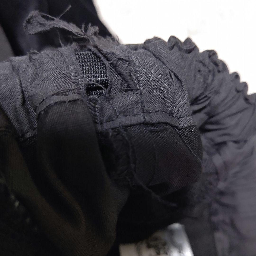 h.naoto FRILL ボリュームスカート キャッスル刺繍 ベロア