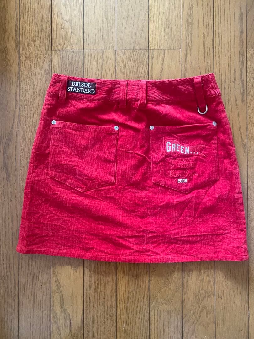 アンパスィ　ハイネックセーター ベージュ/ピンク デルソルコーディロイスカート