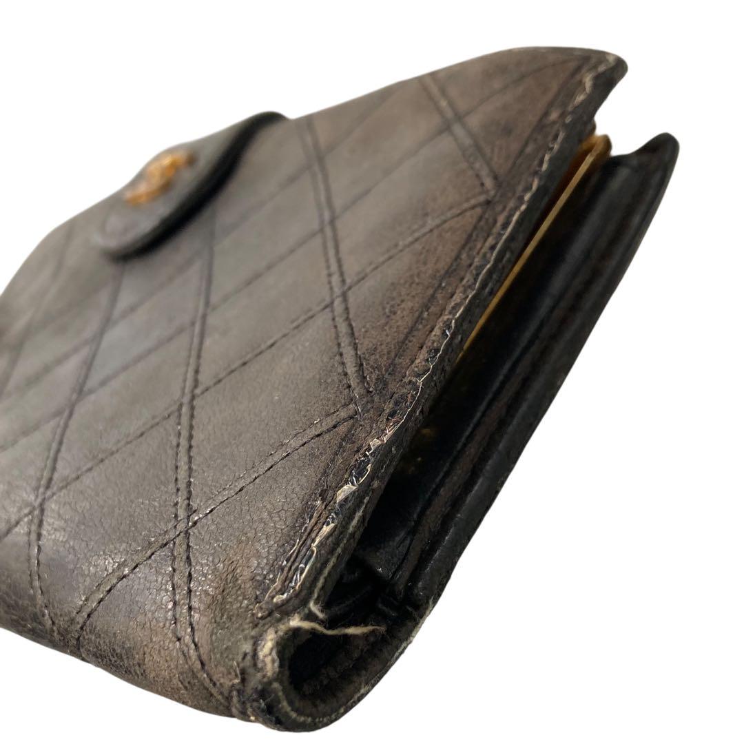 シャネル CHANEL ビコローレ 長財布 折財布 ココマーク