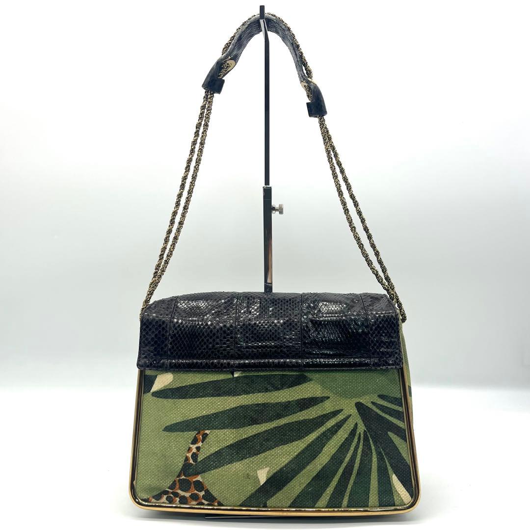 Chloe クロエ ハンドバッグ ヴィンテージ パッチワーク レオパード