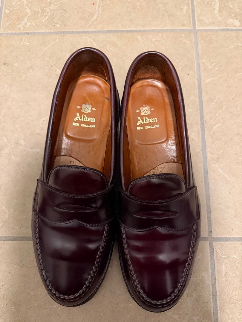 Alden オールデン　コードバン　ローファー　バーガンディ