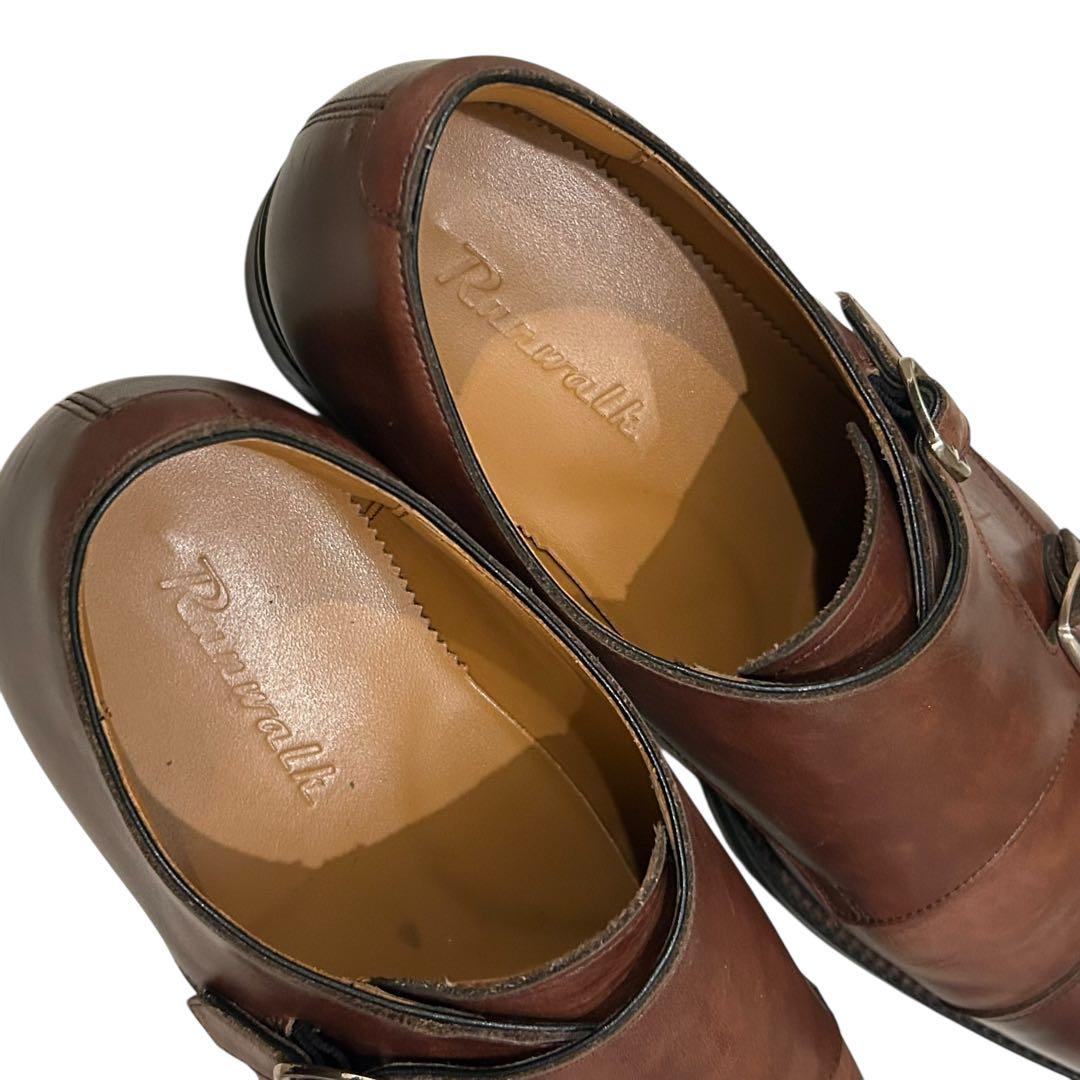 ASICS RUNWALK 革靴　ダブルモンクストラップ　ブラウン