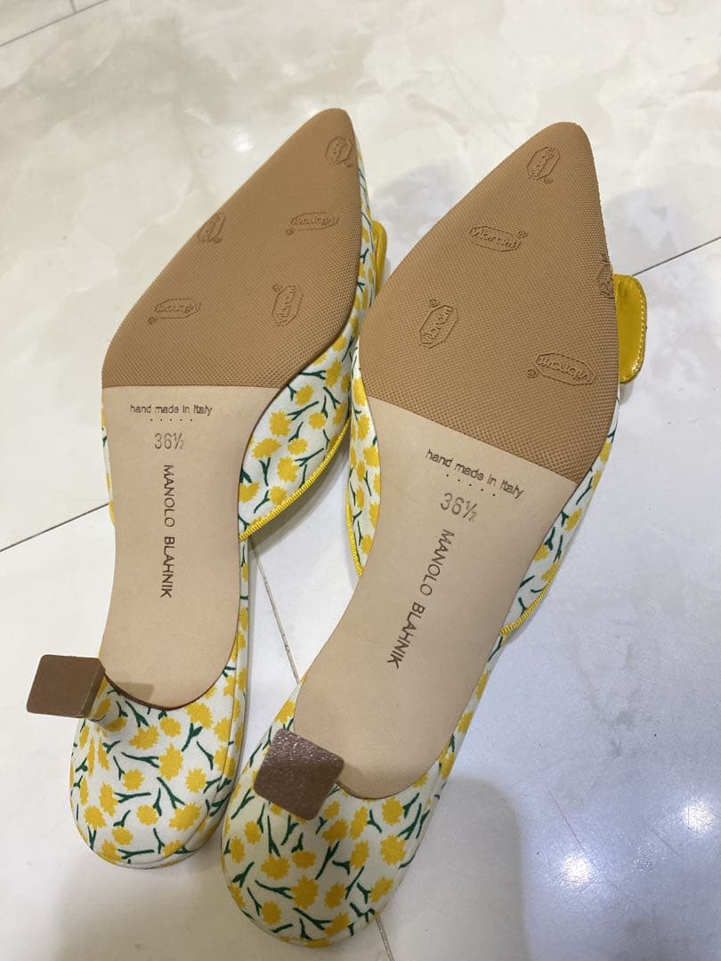 専用マノロブラニクコットンフラワーミュール12.3万361/2メイセール未使用