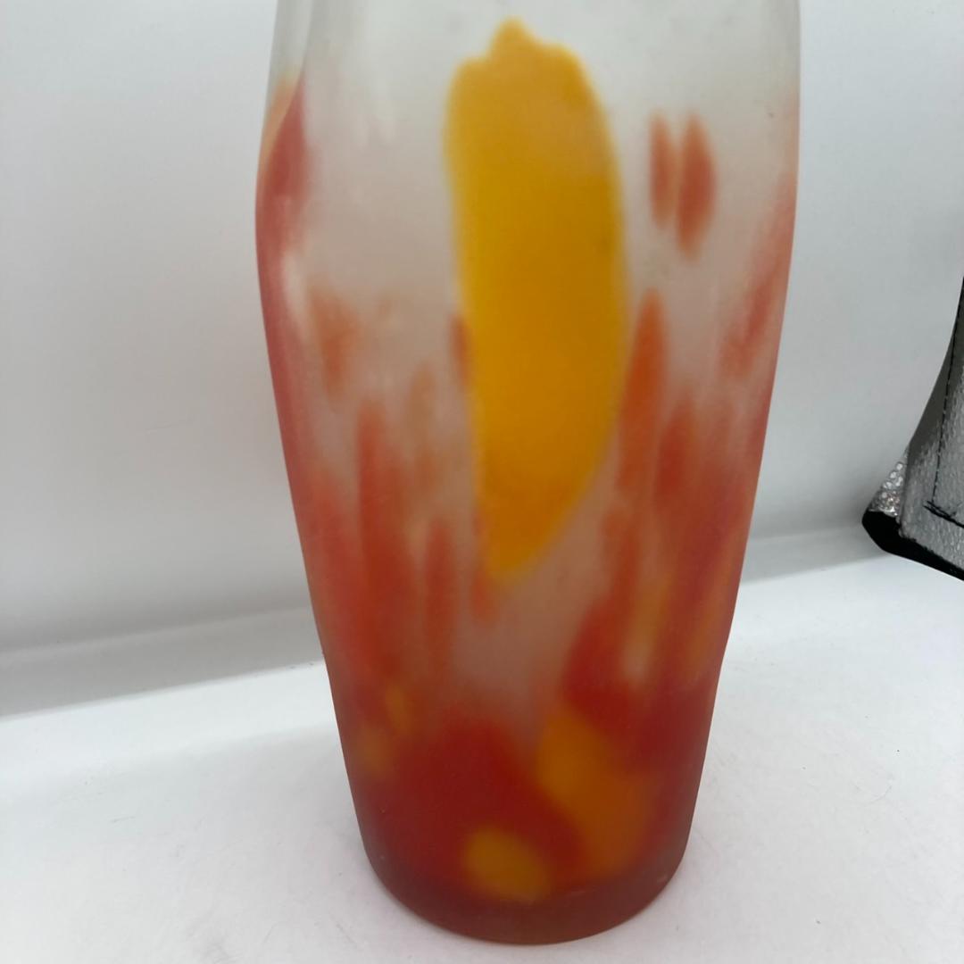 ▼藤田喬平 花瓶　手吹　ガラス　フラワーベース　箱付き