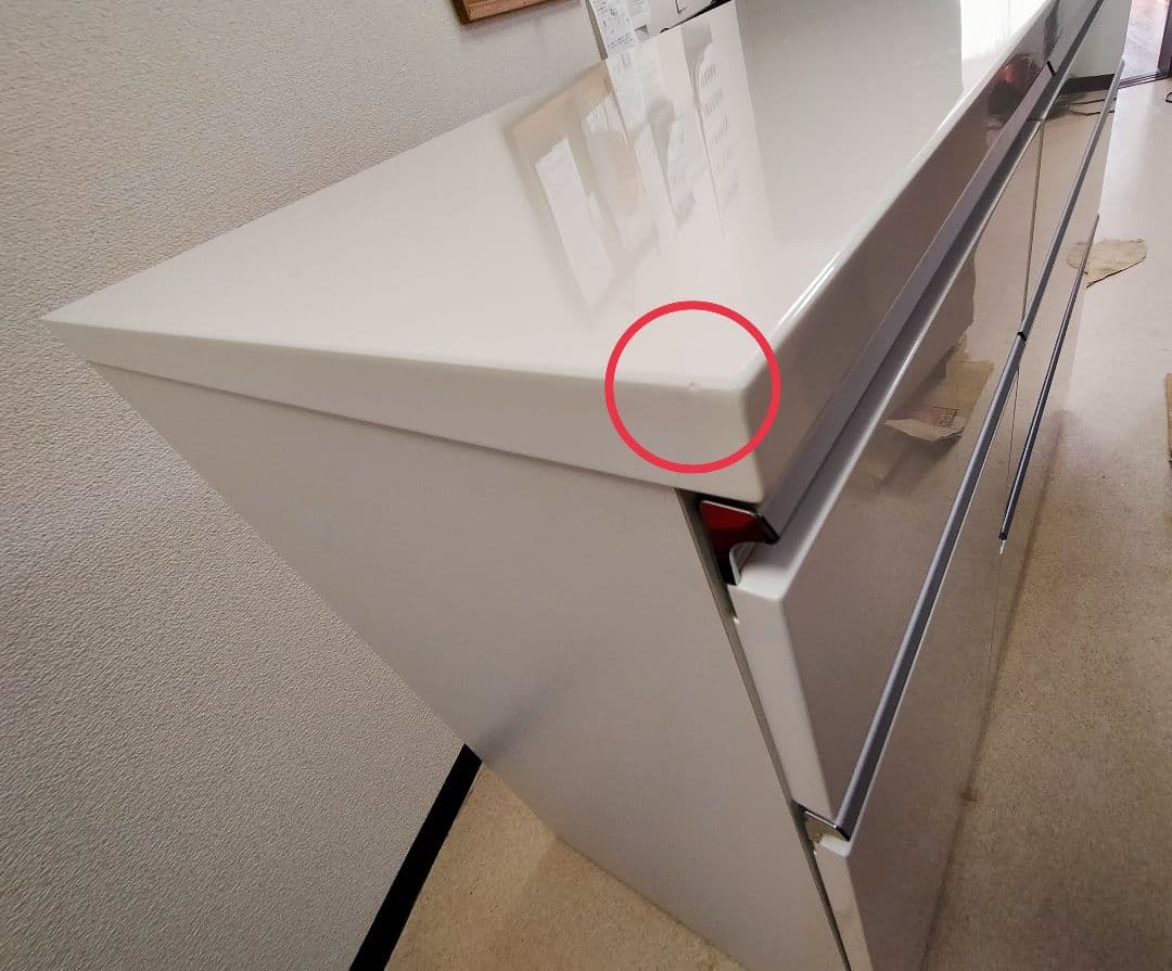 【送料込】ニトリ キッチンカウンター 幅120奥行51高さ86cm 食器棚 白色