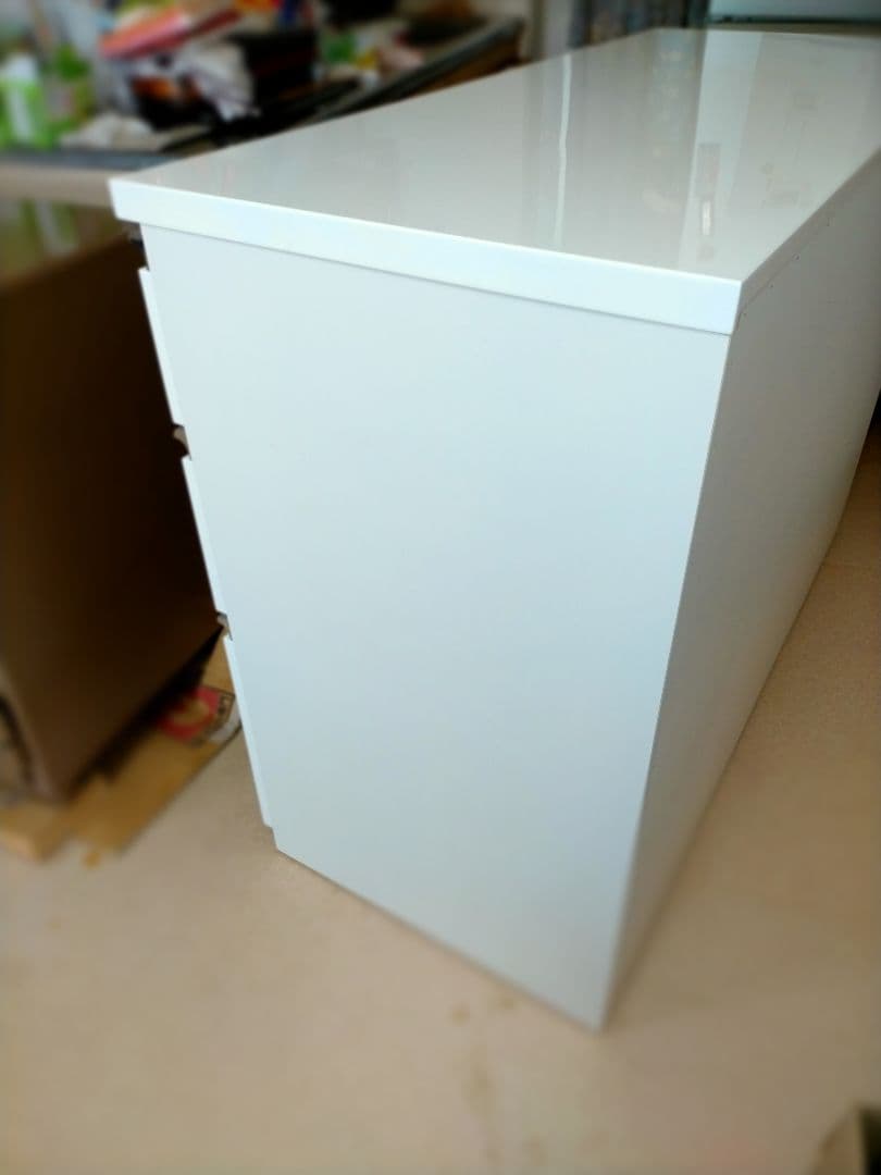 【送料込】ニトリ キッチンカウンター 幅120奥行51高さ86cm 食器棚 白色