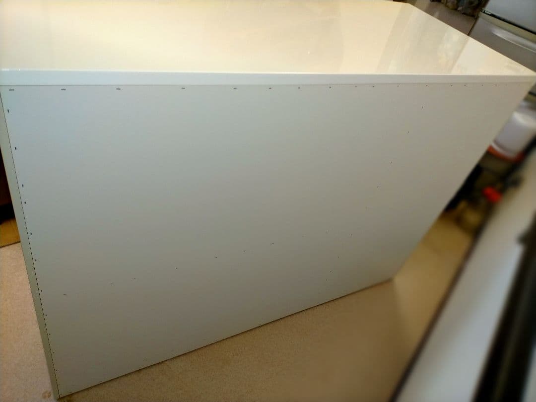 【送料込】ニトリ キッチンカウンター 幅120奥行51高さ86cm 食器棚 白色