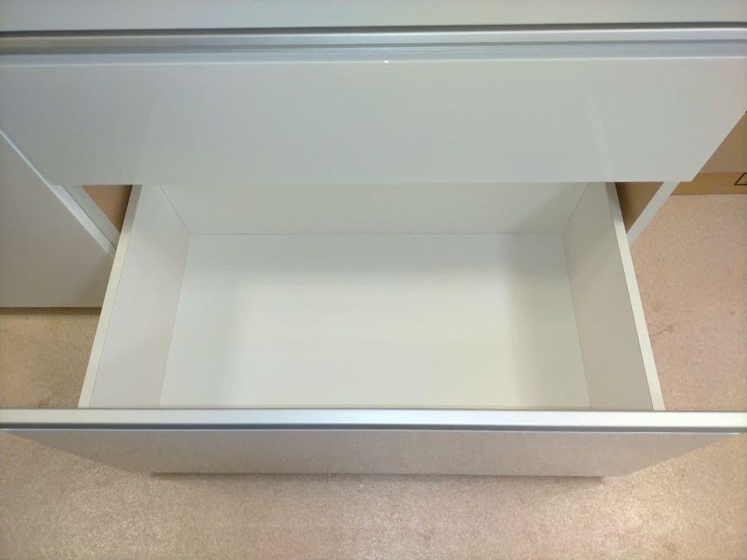 【送料込】ニトリ キッチンカウンター 幅120奥行51高さ86cm 食器棚 白色